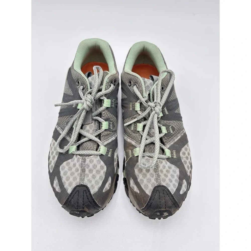 Merrell Womens 7 Trail Running Hiking Shoes Gray Mint M Select Grip Sneakers